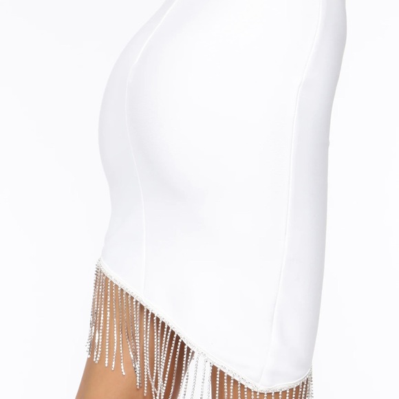 Fashion Nova Rhinestone Fringe Midi Skirt - Picture 3 of 4